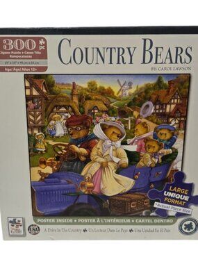 Country Bears Puzzle 300 Pc Carol Lawson A Drive In The Country New Sealed